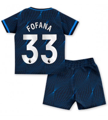 Lacne Dětský Futbalové dres Chelsea Wesley Fofana #33 2023-24 Krátky Rukáv - Preč (+ trenírky)